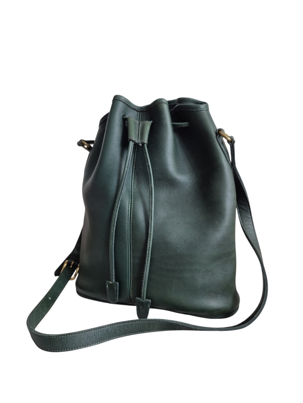 Vintage Coach Dark Green Leather USA Bucket Bag - Picture 15 of 15